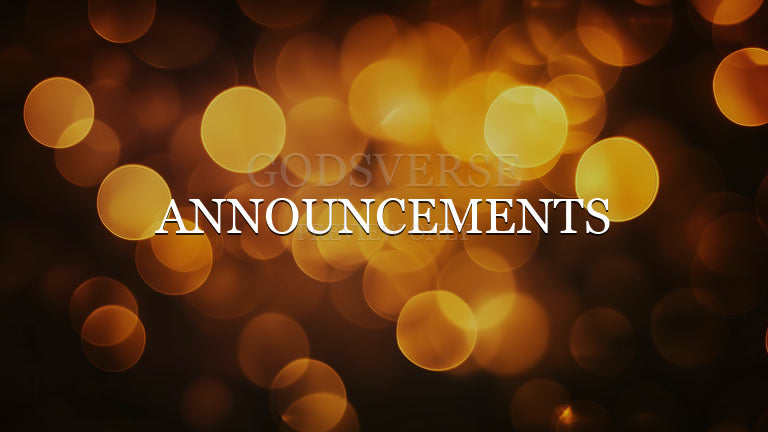 Announcements worship background soft bokeh