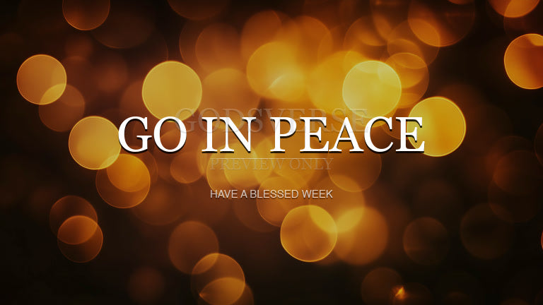 Go In Peace worship background soft bokeh