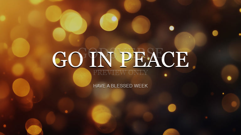 Go In Peace worship background soft bokeh