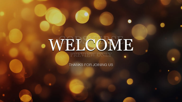 Welcome worship background soft bokeh