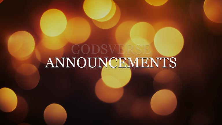 Announcements worship background soft bokeh
