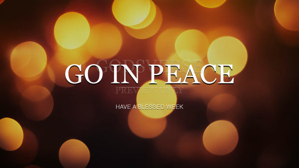 Go In Peace worship background soft bokeh