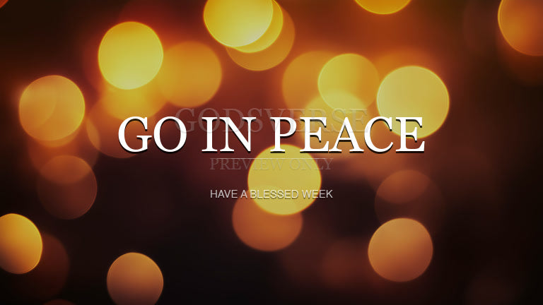 Go In Peace worship background soft bokeh