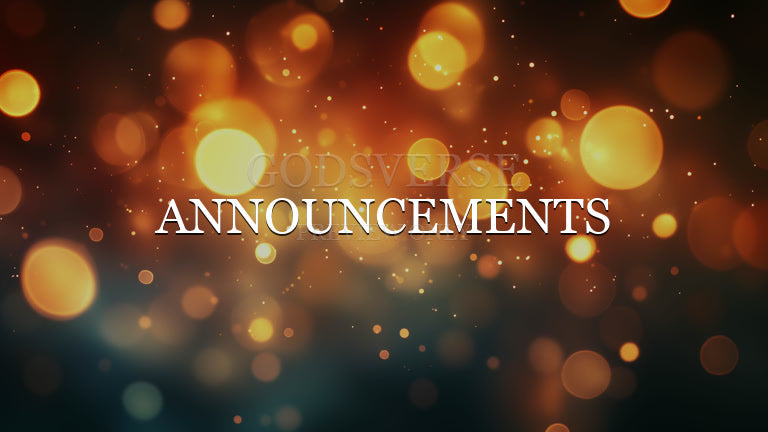 Announcements worship background soft bokeh