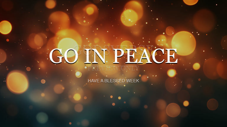Go In Peace worship background soft bokeh