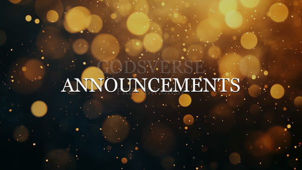 Announcements worship background soft bokeh
