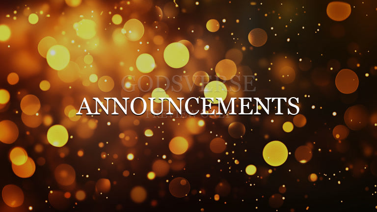 Announcements worship background soft bokeh
