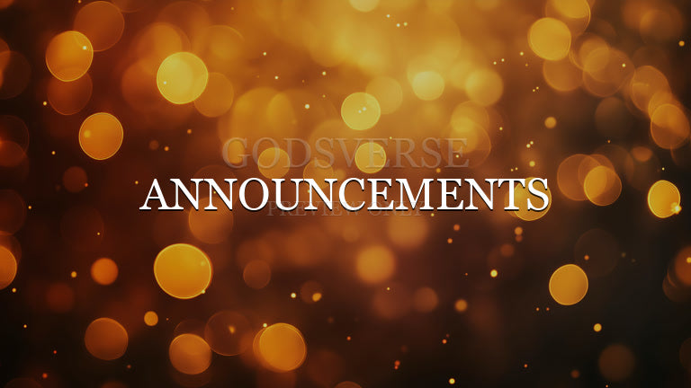 Announcements worship background soft bokeh