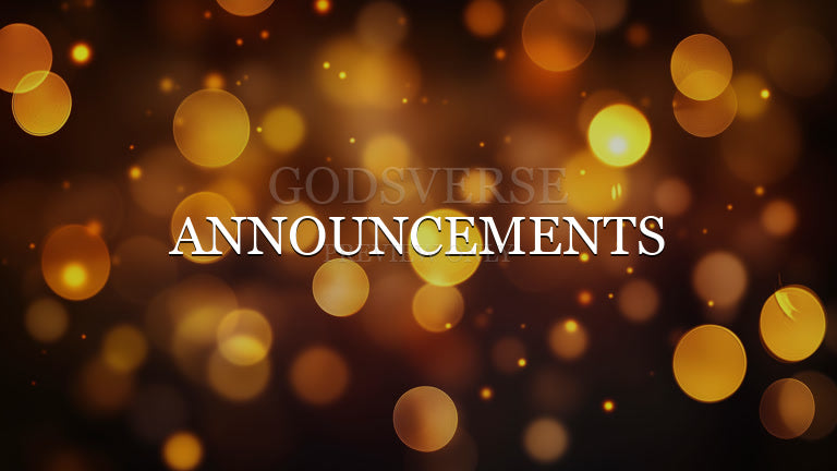 Announcements worship background soft bokeh