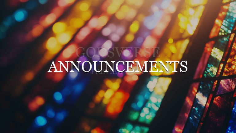 Announcements worship background stained glass