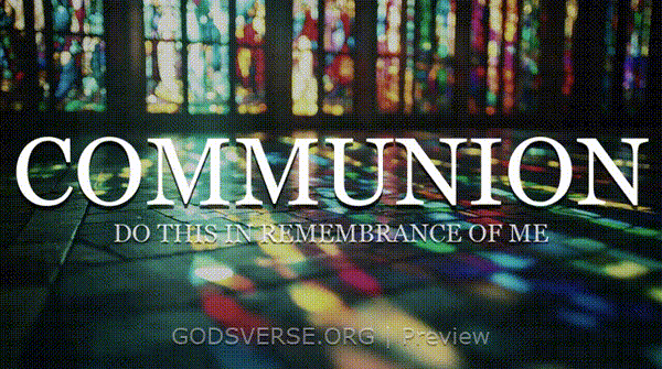 Communion motion background stained glass