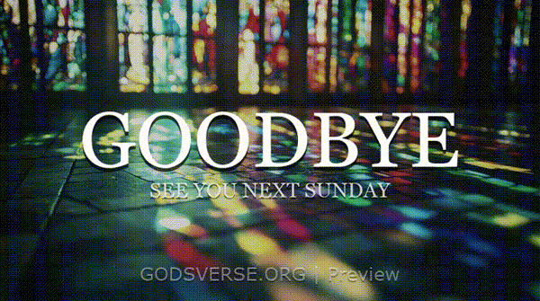 Goodbye motion background stained glass