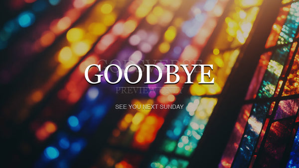 Goodbye worship background stained glass