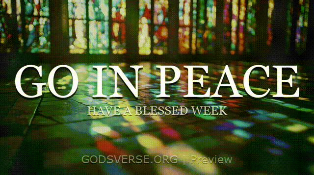Go In Peace motion background stained glass