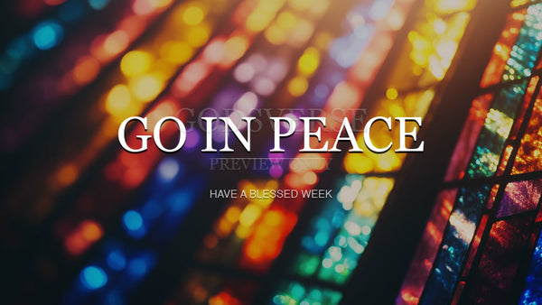 Go In Peace worship background stained glass