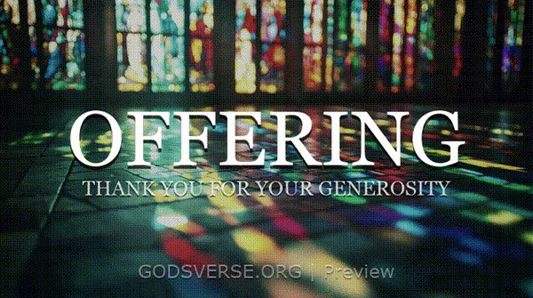 Offering motion background stained glass