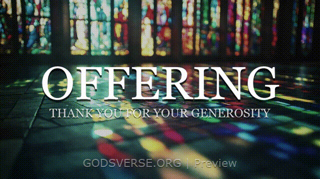 Offering motion background stained glass