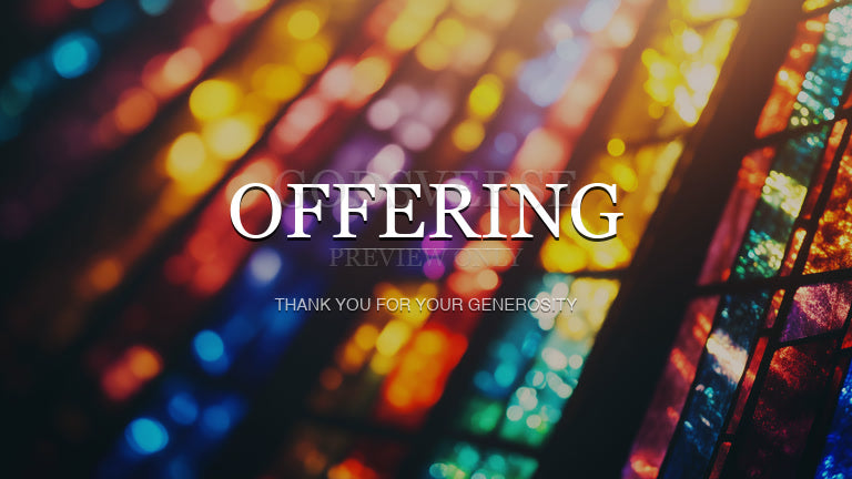 Offering worship background stained glass