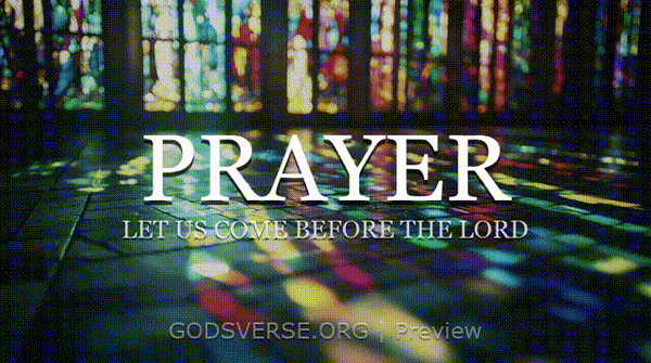 Prayer motion background stained glass