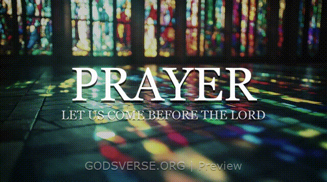 Prayer motion background stained glass