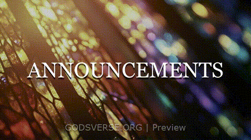 Announcements motion background stained glass