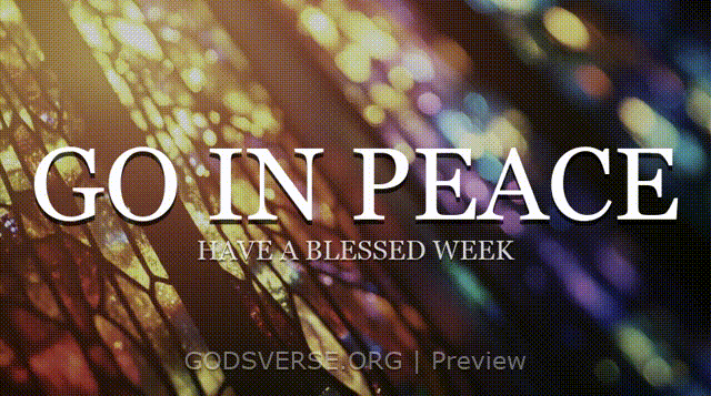 Go In Peace motion background stained glass
