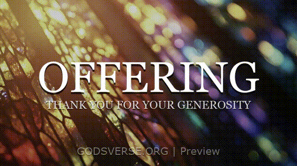 Offering motion background stained glass