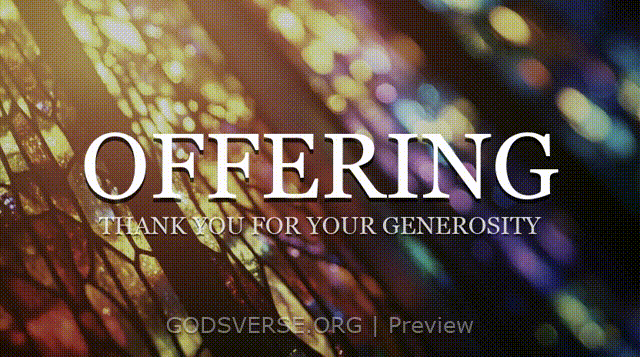 Offering motion background stained glass