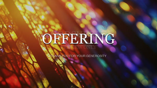 Offering worship background stained glass