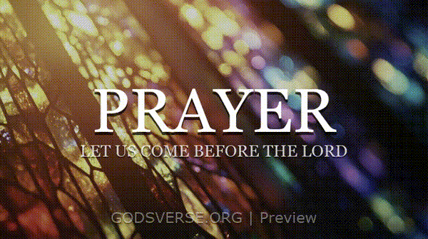 Prayer motion background stained glass
