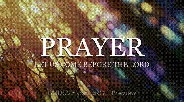 Prayer motion background stained glass