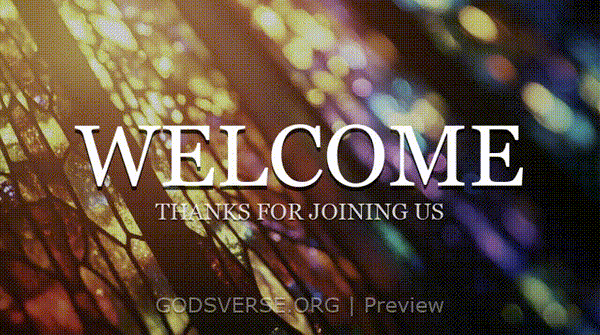 Welcome motion background stained glass