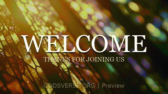 Welcome motion background stained glass