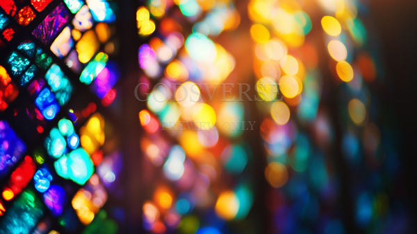 Blank worship background stained glass