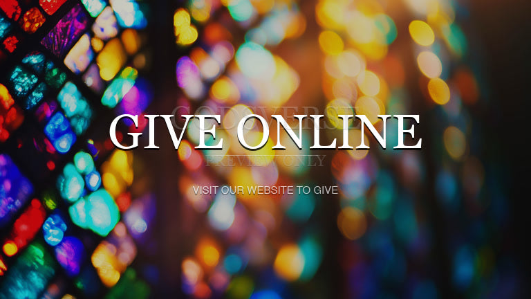 Give Online worship background stained glass