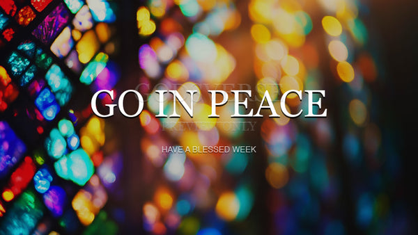 Go In Peace worship background stained glass