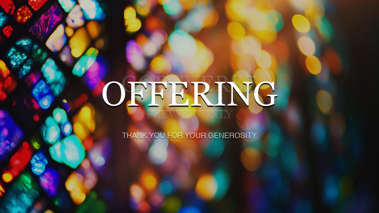 Offering worship background stained glass