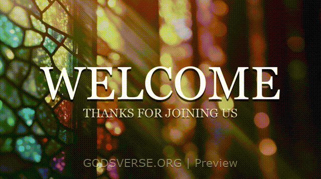 Welcome motion background stained glass