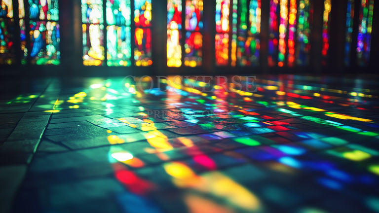 Blank worship background stained glass