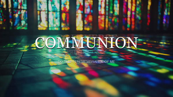 Communion worship background stained glass