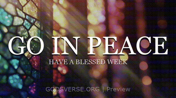 Go In Peace motion background stained glass