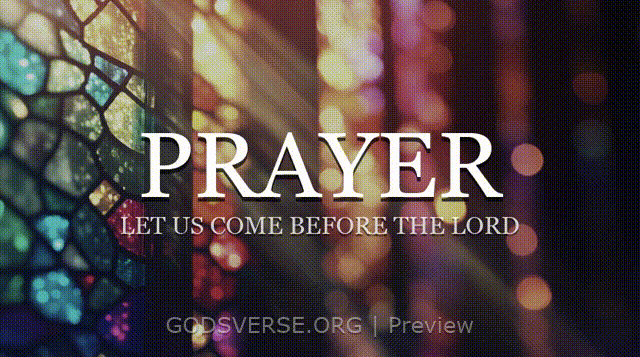 Prayer motion background stained glass