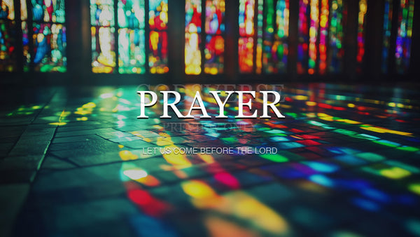 Prayer worship background stained glass