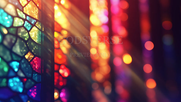 Blank worship background stained glass