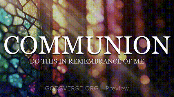 Communion motion background stained glass