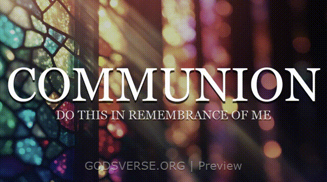 Communion motion background stained glass