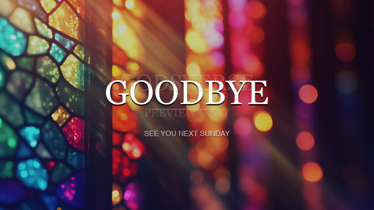 Goodbye worship background stained glass