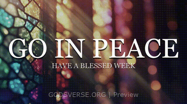 Go In Peace motion background stained glass