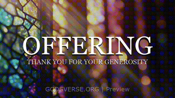 Offering motion background stained glass