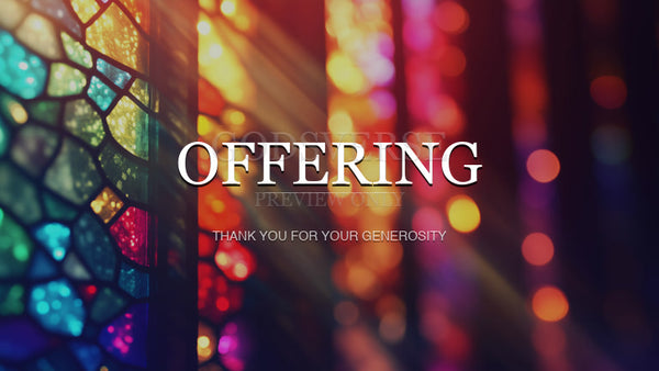 Offering worship background stained glass